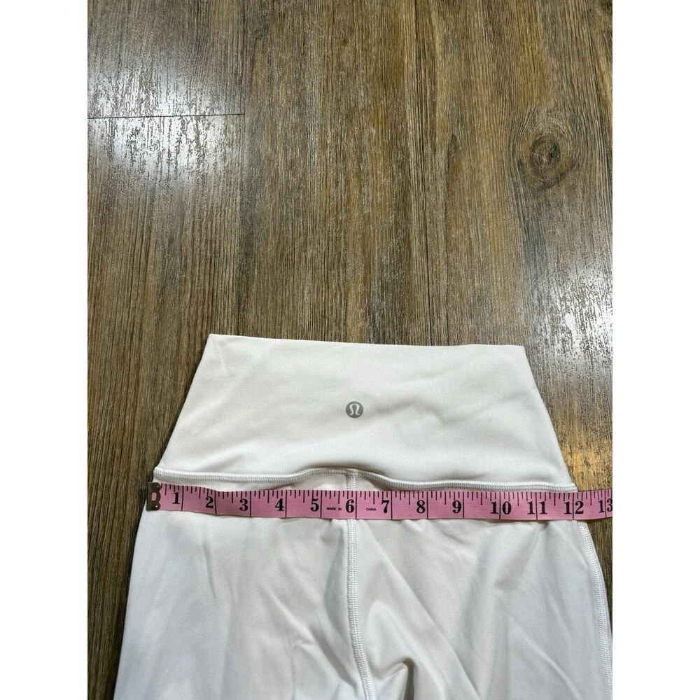Lululemon Womens White Wunder Under Leggings Size 2 High Rise
